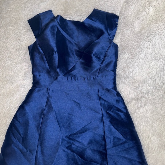 Kate Spade Elegant Blue Mini Satin Dress Cocktail Outfit size 6 - Picture 1 of 7